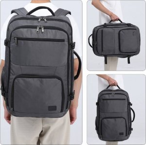 Plecak Kono KONO Plecak podróżny do samolotu pojemny kabinowy 55x40x20 szary 6