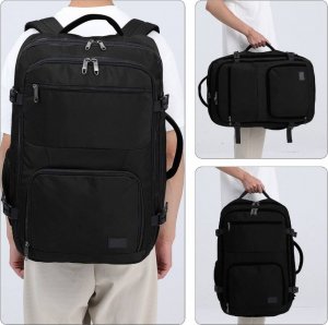 Plecak Kono KONO Plecak podróżny do samolotu pojemny kabinowy 55x40x20 czarny 6