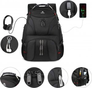 Plecak MATEINE Plecak turystyczny podróżny na laptopa Matein 17,3", kolor czarny, 50x38x26.5 cm 4