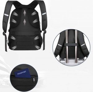 Plecak MATEINE Plecak turystyczny podróżny na laptopa Matein 17,3", kolor czarny, 50x38x26.5 cm 6