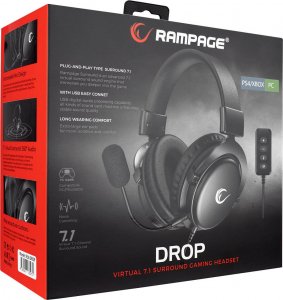 Słuchawki Rampage R36 Drop Czarne (DROP R36) 5