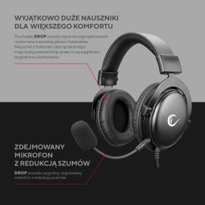 Słuchawki Rampage R36 Drop Czarne (DROP R36) 8