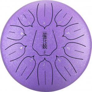 HLURU HUASHU HLURU HUASHU Lotus tongue drum 12" 11 ton Lavender 1