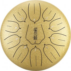 HLURU HUASHU HLURU HUASHU Lotus tongue drum 10" 11 ton Golden 1