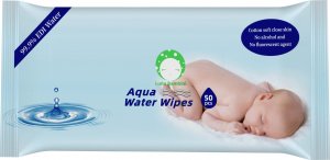Luna Bambini, Chusteczki wodne Aqua Water Wipes, 4x50szt., miękkie zamknięcie, KARTON 4 opakowania 2