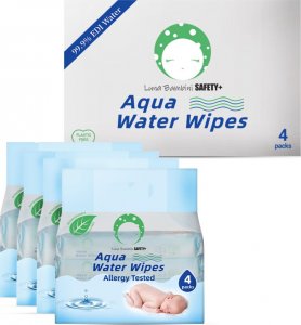 Luna Bambini, Chusteczki wodne Aqua Water Wipes, 4x50szt., miękkie zamknięcie, KARTON 4 opakowania 3