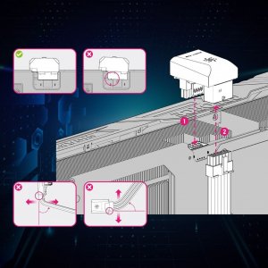 Adapter Wtyczka 12VPWR kątowa złącze 12+4 PIN 180 stopni EZDIY-FAB RVS 6