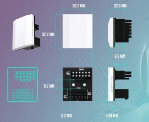 Adapter Wtyczka 12VPWR kątowa złącze 12+4 PIN 180 stopni EZDIY-FAB RVS 600W 6