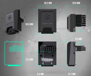 Adapter Wtyczka 12VPWR kątowa złącze 12+4 PIN 90 stopni EZDIY-FAB RVS 5