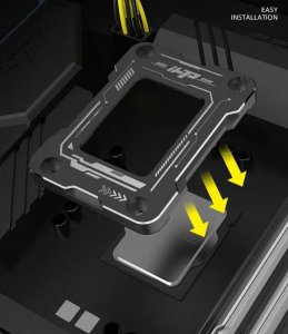 Bracket Frame czarna Ramka do procesora LGA 1700 wraz z pastą termoprzewodzącą i szpatułką iHTP 3