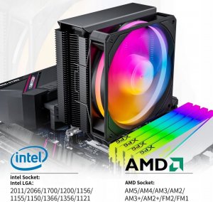 Chłodzenie CPU upHere P5C ARGB 3