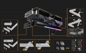 Podpórka Wspornik Uchwyt pod karte graficzną ARGB GPU EZDIY-FAB 7