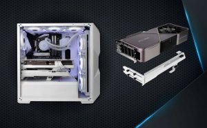 Podpórka Wspornik Uchwyt pod karte graficzną Biała GPU EZDIY-FAB 4