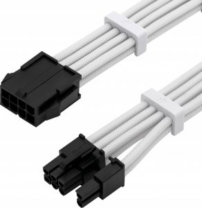 AsiaHorse PCIe 8-pin - PCIe 8-pin, 0.3m, Biały (S1X (6+2) 8 PIN CABLE WHITE) 2
