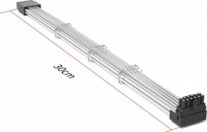 QingSea 12VHPWR - PCIe 12-pin x2, 0.3m, Biały (Q4X QINGSEA 12VHWPR TO 12VHPWR PCIE 5.0 4P DOWN BLACK) 2