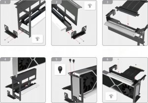 Riser Uchwyt do karty graficznej ARGB Regulowany EZDIY-FAB Riser PCIE 4.0 8