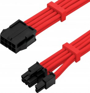 AsiaHorse PCIe 8-pin - PCIe 8-pin, 0.3m, Czerwony (ASIA HORSE CORDS S6X (6+2)8*3 PIN CABLE RED) 2