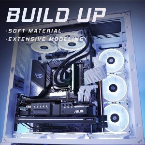 AsiaHorse Zestaw białych przedłużaczy kabli AsiaHorse do zasilacza ATX Kable 4 KIT 18 AWG PC 2