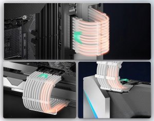 AsiaHorse Zestaw przedłużaczy do zasilacza ATX 6 KIT 16 AWG PC AsiaHorse Sleeved 3