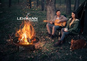 Palenisko ogrodowe Lehmann PALENISKO OGRODOWE LEHMANN 80 CM DO OGNISKA GRILLA KOCIOŁKA STALOWE CZARNE 2