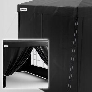 Kanwod Pawilon Ogrodowy Namiot Handlowy 300 Cm X 300 Cm + 4 Ścianki Boczne Okna 15