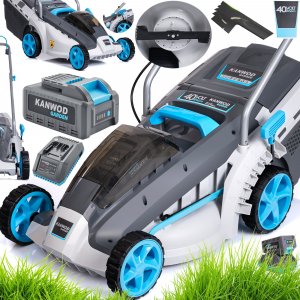 Kosiarka akumulatorowa Kanwod KOSIARKA AKUMULATOROWA KANWOD KOSZ 40L ZESTAW BATERIA ŁADOWARKA 4Ah 37cm 2