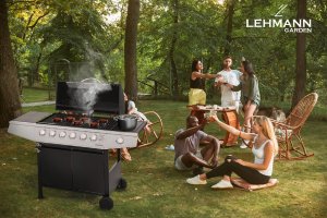 Lehmann Vegas Grill ogrodowy gazowy 12.8 kW 33.5 cm x 72 cm 3