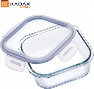 Kadax KADAX Szklany Pojemnik Na Żywność 800ml Z Pokrywką Pudełko Śniadaniówka 4