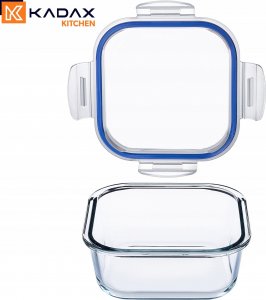 Kadax KADAX Szklany Pojemnik Na Żywność 800ml Z Pokrywką Pudełko Śniadaniówka 5