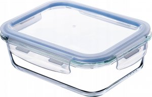 Kadax KADAX Szklany Pojemnik Na Żywność 370ml Z Pokrywką Pudełko Śniadaniówka 4