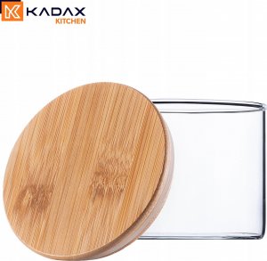 Kadax KADAX Pojemnik Na Żywność Szklany Przyprawy Sypkie Z Pokrywką Słoik 550ml 4