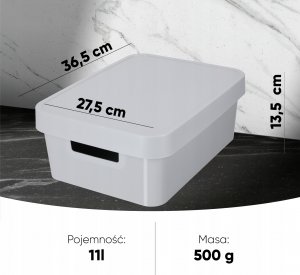 Kadax Curver Koszyk Pojemnik Pudełko Pokrywka Zestaw 3x 3