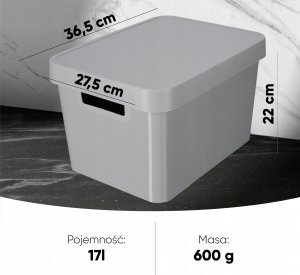 Kadax Curver Koszyk Pojemnik Pudełko Pokrywka Zestaw 3x 4