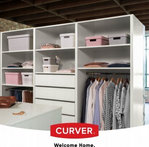 Kadax Curver Koszyk Pojemnik Pudełko Pokrywka Zestaw 3x 6