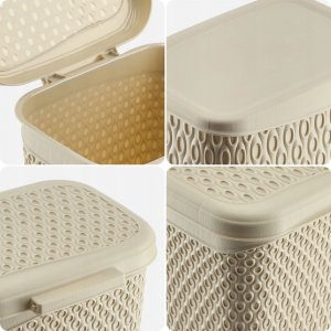 Kadax KADAX Pojemnik Na Proszek Do Prania 6L Kapsułki Detergenty Pudełko Beżowy 5