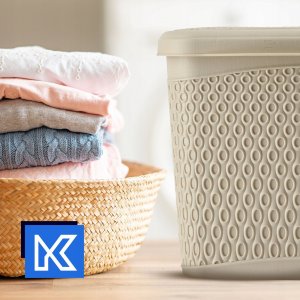 Kadax KADAX Pojemnik Na Proszek Do Prania 6L Kapsułki Detergenty Pudełko Beżowy 6