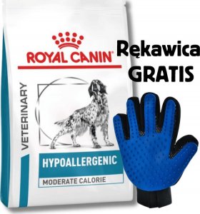 Royal Canin Hypoallergenic Moderate Calorie HME23 14 kg + Rękawica do czesania 1