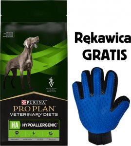 Purina Pro Plan PRO PLAN Veterinary Diets HA Hypoallergenic Karma sucha dla psa 11kg + Rękawica do czesania GRATIS! 1