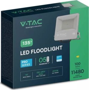 Projektor V-TAC Projektor LED V-TAC 100W 135Lm/W SAMSUNG CHIP Czarny VT-44101 6500K 11480lm 5 Lat Gwarancji 2