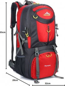 Plecak turystyczny RG Camp trekkingowy na wycieczki w góry Everest 50L czerwony 15