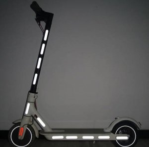 Hulajnoga elektryczna INOPARTS Naklejki odblaskowe do Ninebot Max G30 / Motus Scooty 10 - SREBRNY 2
