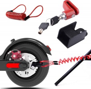 Hulajnoga elektryczna INOPARTS Zabezpieczenie antykradzieżowe z linką do Xiaomi M365 / PRO / PRO 2 / 1S / Essential - CZERWONY 5