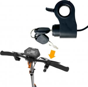 INOPARTS Manetka ze stacyjką + 2 kluczyki złącze 5 pin do Kugoo KuKirin G2 PRO (2022) / G2 MAX 2