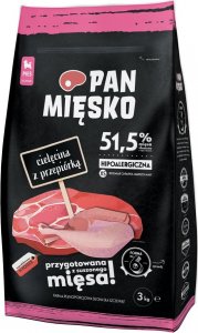 Pan Mięsko PAN MIĘSKO Cielęcina z przepiórką XS 3kg dla szczeniąt 1