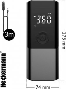 Heckermann Bezprzewodowa pompka elektryczna (kompresor) 6000 mAh Heckermann CZK-3690 2