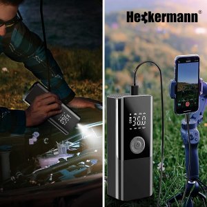 Heckermann Bezprzewodowa pompka elektryczna (kompresor) 6000 mAh Heckermann CZK-3690 9