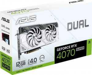 Karta graficzna Asus Dual GeForce RTX 4070 SUPER White 12GB GDDR6X (DUAL-RTX4070S-12G-WHITE) 12