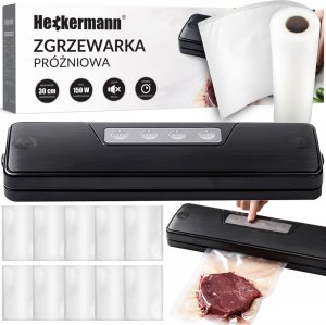 Triton Zgrzewarka próżniowa do pakowania żywności Heckermann GM-77 + folia 15x600 cm - Czarny 1