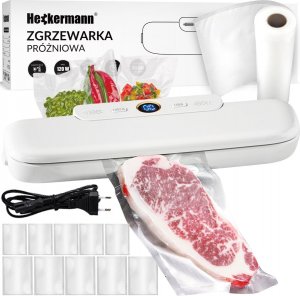 Heckermann Zgrzewarka próżniowa do pakowania żywności Heckermann JL-VS8808 + folia 20x600 cm - Biały 1