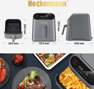 Frytkownica beztłuszczowa Heckermann Frytkownica beztłuszczowa 7L Heckermann AF06 9
